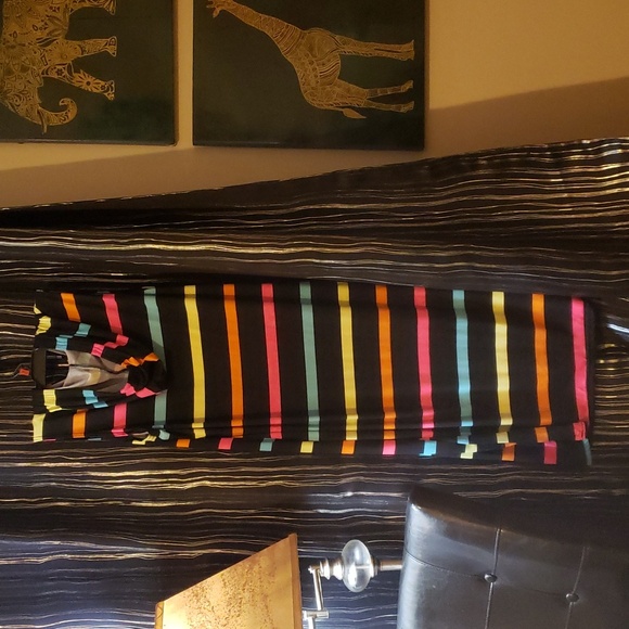 NWOT Beach Covered Up Hooded Lightweight Rainbow  Striped Summer Dress Pockets - Picture 11 of 16
